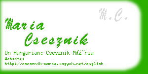 maria csesznik business card